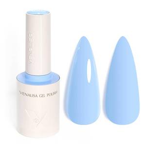 lot 4079 image: VENALISA Light Blue Gel Nail Polish, 1 Pcs Baby Blue Gel Polish Bright Pastel Color High Gloss Soak Off U V Nail Manicure Salon and DIY at Home Gifts for Women