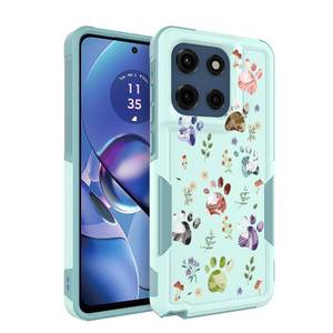 lot 4085 image: Ftonglogy for Motorola Moto G Stylus 5G 2026 & 2025 Case Cute Flowers Floral Design for Girls Women Military Grade Drop Protection TPU Bumper Shockproof Silicone Cover (Dog Paw)