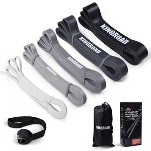 lot 4091 image: Resistance Band Pull Up Assistance Bands,Set of 5 Resistance Heavy Duty Exercise Stretch Fitness Bands for Stretching Power Lifting Workout Training with Instruction Guide (Black Set of 5)