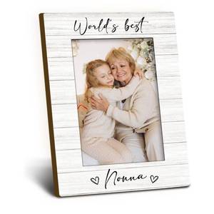lot 4107 image: Foyoulame Nonna Grandma 4x6 Picture Frame, Mothers Day Gifts for Grandma Birthday Wooden Picture Frame, Best Grandmother Gifts, Worlds Best Nonna Decorative Photo Frames for Table Desk Decor