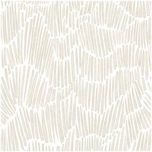 lot 4144 image: Theper Beige Wallpaper 17.3�197 Modern Striped Peel and Stick Wallpaper Vinyl Boho Removable Self Adhesive Wallpaper for Bedroom Waterproof Wall Paper White and Gold Contact Paper