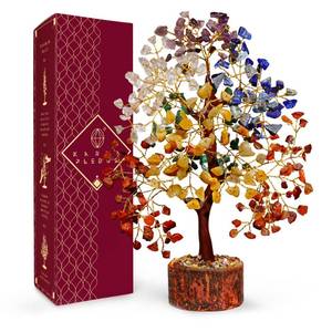 lot 4156 image: Chakra Tree of Life Birthday Gifts for Women, Mom, Sister, Friends, Handmade Healing Crystal Tree Bring Money, Positivity & Good Luck, Boho Home, Room and Office Desk Decor, Unique Gifts for Mother