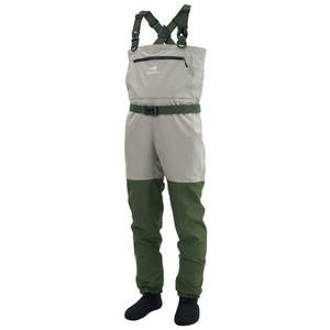 lot 5397 image: BASSDASH IMMERSE Men��s Breathable Fly Fishing Waders Stocking Foot Waterproof Lightweight Chest Wader size M
