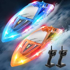 lot 5401 image: YEETFTC RC Boat Kids Remote Control Boats for Pool Water Toys for Lakes Bathtub Toy with 60 Mins Play Time, Whole Body Waterproof, Low Battery Alarm,2.4Ghz, Rechargeable Battery,2Pack