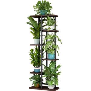 lot 5427 image: LINZINAR Plant Stand 6 Tier 7 Potted Indoor Plant Shelf Multiple Stands for Garden Corner Balcony Living Room