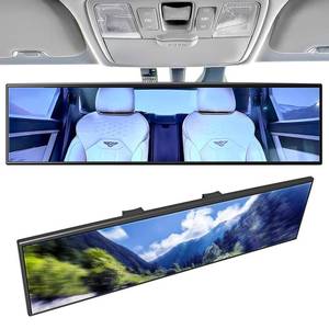 lot 6001 image: Broadway Car Rear View Mirror HD Anti Glare Universal 12 Inch large Field of View Panoramic Rearview Mirror with Wide Angle Blue Tint for Car SUV and Truck