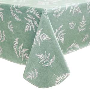 lot 6037 image: Heavy Duty Vinyl Tablecloth with Flannel Backing Waterproof Oil-Proof Plastic Table Cloth Stain-Resistant Wipeable Rectangle or Square Table Cover for Indoor and Outdoor (Mint Leaf, 54X54 Inch)