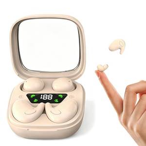 lot 6049 image: Xmenha Flat Sleep Mini Invisible Small Tiny Earbuds Wireless Bluetooth Ear Buds for Sleeping Headphones Micro Smallest Discreet Sleep Earbuds Earphones for Side Sleepers, Small Ears Canals Women, Work
