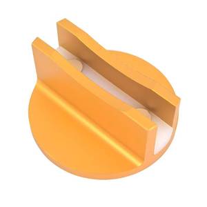 lot 6056 image: FALVFUN Car Magnetic Jack Pad, Aluminum Grooved Magnet Pinch Weld Frame Rail Adapter, Automotive Slotted Jacking Puck Pinch Pad Repair Tool, Universal for Truck SUV Pickup Sedan (Red)