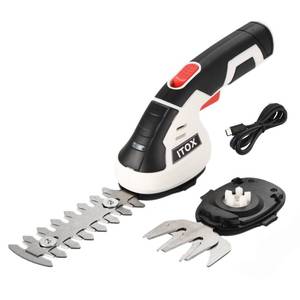 lot 6057 image: ITOX Cordless Grass Shear & Shrubbery Trimmer - 2 in 1 Handheld Hedge Trimmer Electric Grass Cutter Rechargeable Lithium-Ion Battery and Type-C Cable Included (White)