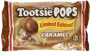 lot 6059 image: Tootsie POPS Limited Edition Caramel Lollipops 12.6 oz (Pack of 2) 42 TOTAL POPS expiration date not specified