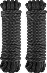 lot 6065 image: PACTHSD 2 Pack 12 x 30 Dock Lines - Marine Grade Nylon Boat Rope with 12 Loop for Docking and Mooring - Double Braided Boat Lines, High Strength, Easy Handling, Fray Resistant - Black