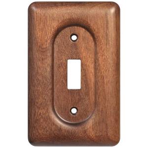 lot 6068 image: YDJSA Solid Walnut Light Switch Cover Decorative Single Toggle Wall Plate for Rustic Contemporary Interiors
