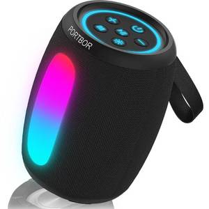lot 6082 image: Bluetooth Speaker, Portable Wireless Speaker with Powerful Stereo Sound8 Modes LED Lights, 36H Playtime, TWS Surround Pairing, IPX5 Waterproof, BT5.3, for OutdoorHomeTravelCamping, Ideal Gifts