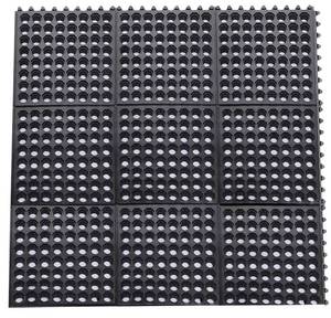 lot 9326 image: Yesland Anti-Fatigue Rubber Matting, 36 x 36 x 12 Inches, Black Dura Chef Anti-Slip Kitchen Mat for Restaurant Bar Floor, Bath Mat for Wet Areas, Garage, Garden Use