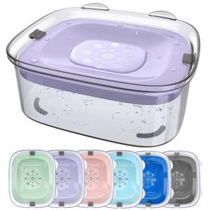 lot 9330 image: AONKEY 3L Dog Water Bowl No Spill, 101oz Large Spill Proof Dog Bowl Reduce Refill, Anti Splash No Mess Dispenser Dripless Slow Drinking Water Bowl for Sloppy Messy Drinkers (Violet)