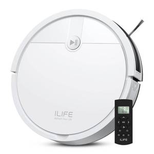lot 9339 image: ILIFE V2 Robot Vacuum Cleaner, Tangle-Free Suction, 120 Mins Runtime, Slim, Self-Charging Robotic Vacuum Cleaner, Ideal for Pet Hair and Hard Floors