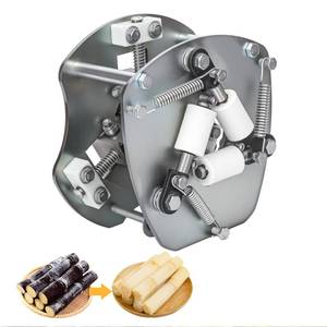lot 9340 image: Helivivfy Sugarcane Peeler Manual, Mini Sugar Cane Peeler Peeling Machine Stainless Steel Machine with Auto Size Adjustment Blades