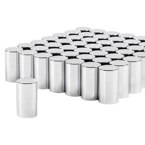 lot 9369 image: United Pacific 10013CB Wheel Lug Nut Cover Set, 33mm x 3 12 Chrome, Plastic