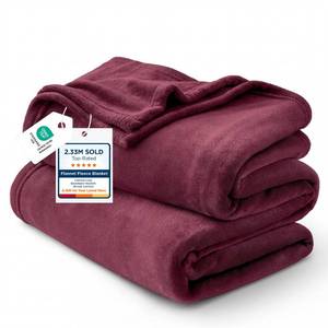 lot 9371 image: Bedsure GentleSoft Burgundy Red Fleece Blanket King Size - 280GSM Throw Blankets for Couch,Sofa,Bed, Soft Lightweight Plush Cozy Throws for Toddlers