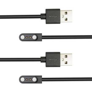 lot 10457 image: LIQBOYU 2-Pack 3.3FT Smart Watch Charger Magnetic 2Pin USB Charging Cable for Veryfitpro Letsfit Willful YAMAY SW023 ID205L SW021 ID205U ID205S SW025 Uwatch 3S