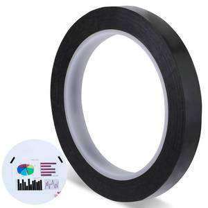 lot 10462 image: 217 Feet X 12 Inch White Board Tape, Black Graphic Tape Whiteboard Self Adhesive Artist Thin Black Tapes for Dry Erase Board, Chart Line Grid Marking Tapes