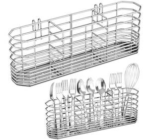 lot 10466 image: Fanbsy 304 Stainless Steel Utensil Holder, Dish Drying Rack, Kitchen Utensil Organizer, Knife and Fork Drainage Rack, Kitchen Drainage Basket Accessories, with Hooks, Rust Proof