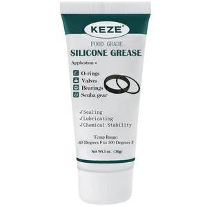 lot 12193 image: KEZE Waterproof Food Grade Silicone Lubricant Plumbers Grease for Valve Sealant Faucet Pool Lube O Rings Filter 1 oz 1-Pack