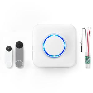 lot 12195 image: Wireless Doorbell Chime - Compatible with Google Nest Doorbell (Wired, 2nd Gen& 3rd Gen) and Google Nest Doorbell (Battery) with Wired Transmitter (1 Video Doorbell Extender 1 Receiver��