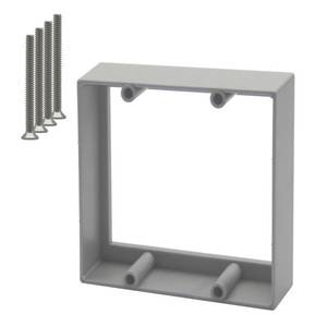 lot 12215 image: XGGYA 34 Double Gang Receptacle Outlet Box Extender,Gray Electrical Outlet Extender for Electrical Box,A Great Helper for Outlet Box Adjustments,1Pack