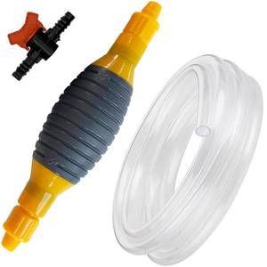lot 12254 image: Gas Siphon Pump for Gasoline, with 4.9ft Siphon Hose, Hand Syphon Pump, Transfer Pump for Water, Oil, Diesel, Fish Tank, Aquarium (with Valve) (Used)