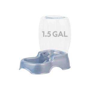 lot 12264 image: Petmate Pet Cafe Cat and Dog Water Dispenser - Water Bowl for Cats and Dogs, USA Made, 1.5 GAL, Pearl Ash Blue (No Gallon Jug)