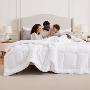 lot 13017 image: Bedsure Comforter Duvet Insert - Quilted Comforters Oversized King Size, All Season Duvet, GentleSoft Down Alternative Bedding, with 8 Tabs, Gifts for WomenMen, White, Oversized King 116 x 98 Inches