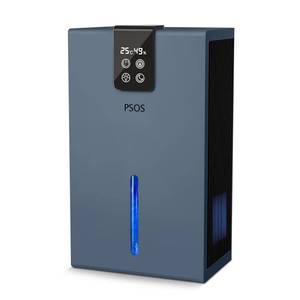 lot 13049 image: Dehumidifier, Dehumidifiers for Home, 98 OZ Water Tank, (1000 sq.ft) Quiet Dehumidifier for Basement Bedroom Bathroom with Humidity Display, Auto Shut Off, Relaxing 7 Color Ambient Light(Slategray)