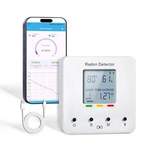 lot 14300 image: Bluetooth Radon Detector for Home & Basement, Portable Radon Test Kit with Real Time Gas Concentration, Temp & Humidity Monitoring, App Alerts, Detect Hidden Risks and Breathe with Confidence