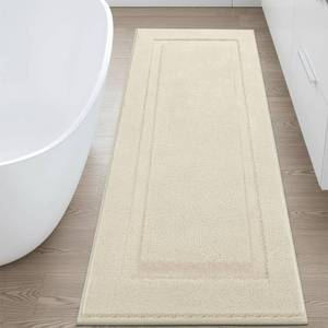 lot 14310 image: SHACOS Super Soft Bathroom Runner Rugs 24x60 Bath Runner Non Slip Washable Absorbent Bath Rugs Mats Carpets for Bathroom Floor Tub Shower Vanity Sink Home Decor Accessories, Light Beige 2x5