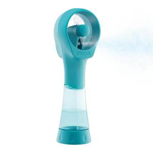 lot 14311 image: O2COOL Elite Battery Powered Handheld Water Misting Fan (Teal)