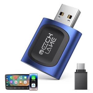 lot 14320 image: 2026 Upgraded 2-in-1 Wireless CarPlay Adapter & Android Auto Wireless Adapter, Bluetooth Car Adapter for Wired to Wireless, Fast & Stable Auto-Connect, 5G WiFi & BT 5.4, Plug & Play (USB-CA)