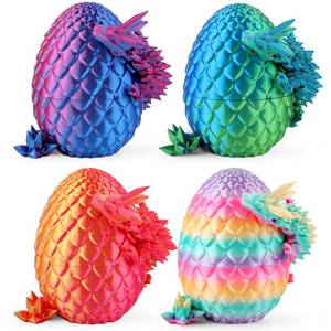 lot 14329 image: Rapean 8 3D Printed Dragon Eggs, Easter Basket Stuffers for Kids and Teens, Unique Easter Toys & Decor for Children, Mysterious Dragon Toys Gifts for Boys & Girls (4 Pack)