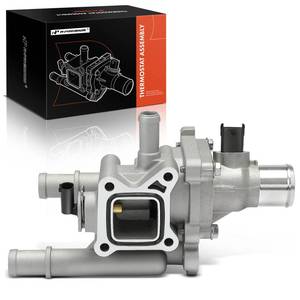 lot 14352 image: A-Premium Upgraded Aluminum Coolant Thermostat and Housing Assembly with Sensor & O-Ring Compatible with Chevy Cruze 2011-2016 1.8L, Sonic 2012-2017 1.6L, Sonic 2012-2018 1.8L, Trax 2013-2020 1.8L