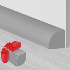 lot 14355 image: ToLanbbt Flexible Quarter Round Molding, 120 Inch Peel and Stick Rubber Trim, Double-Sided Self Adhesive Bendable Edge Molding for Floor, Bathroom, Kitchen, Countertop, 12 W x 12 H, Grey
