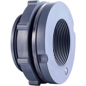 lot 16253 image: Outus 2 Inch PVC Bulkhead Fitting Water Tank Connector for Rain Barrels, Aquariums, Ponds or Water Tanks