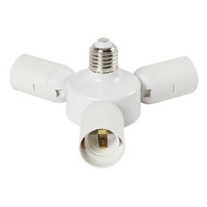 lot 16263 image: YI LIGHTING - 3 in 1 E26E27 Socket Splitter Use for E26E27 Standard Base Bulbs Medium Socket White (3 in 1)