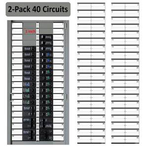 lot 16264 image: Littversions 2 Pack 1 Breaker Side 40 Circuits Vinyl Fuse Box Circuit Breaker Panel Directory Labels Stickers Decals for All Electrical PanelLoad Centers Waterproof