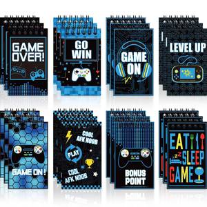 lot 18331 image: Containlol 24 Pcs Gaming Mini Notepads, Video Game Birthday Party Favors Supplies Gaming Party Notebooks Gamer Prize Gifts Teacher Classroom Supplies Mini Notepad Pack for Girl Boy Video Game Birthday