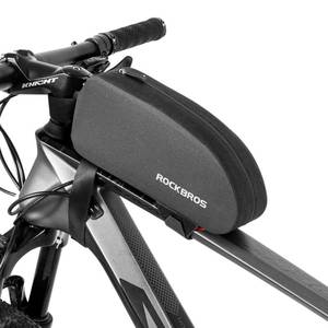 lot 18351 image: ROCKBROS Bike Top Tube Bag Bicycle Front Frame Bag Waterproof Bike Pouch Pack Bike Phone Bag Cycling Accessories Pouch for Mountain Road Bike Large Upgrade