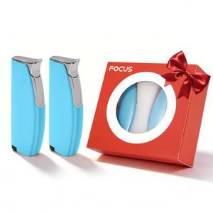 lot 18355 image: 2 Pack Torch Lighter Butane Lighter,Refillable Mini Lighter for Candles Fireworks,Gifts for Friends Or Family Members(NO PREFILLED) (Blue)