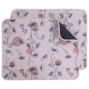 lot 18382 image: IEUUMLER Washable Pee Pads for Dogs, 2 Pack Non-Slip & Waterproof Pack Whelping Pad, Reusable Washable Puppy Potty Training Pad with Fast Absorbent for Playpen EU007 (Pink Daisy, 24X18-2pcs)