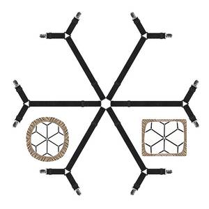 lot 18392 image: TGOOD Gift for MumSheet Fasteners keepers-Adjustable Elastic Bed Sheet Holder Straps for Full,Queen,King Twin Bed,6 Way Cross Sheet Clips Suspenders Band,Fitted Round and Square Mattresses.(black)