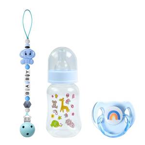lot 18462 image: SCOM Reborn Baby Doll Accessories Set - Rainbow Transparent Magnetic Pacifiers & Removable Reusable Baby Doll Bottles with Silicone Pacifier Clips for Reborn Dolls Girls, Blue Style, 3 Pcs